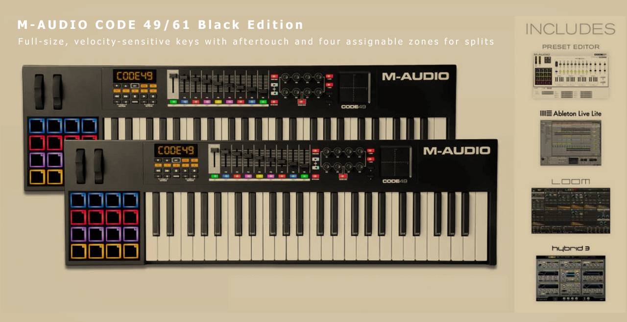 M-Audio CODE Black Edition Series Content