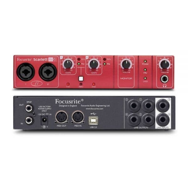 Focusrite Scarlett 8i6 USED Front And Back