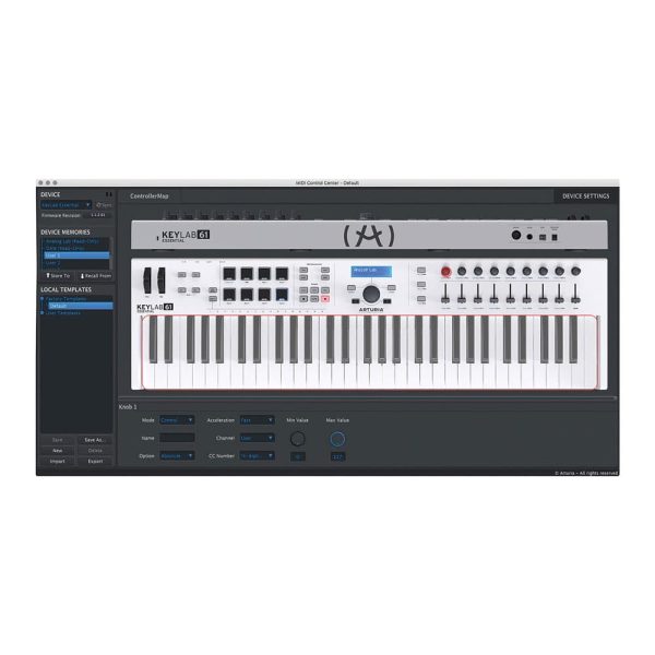 Arturia KeyLab Essential 61 Software