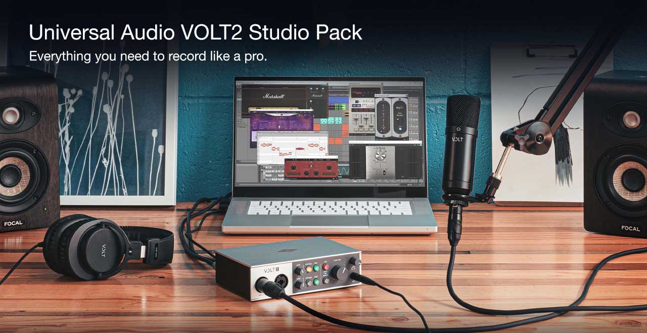 Universal Audio VOLT 2 Studio Pack Content