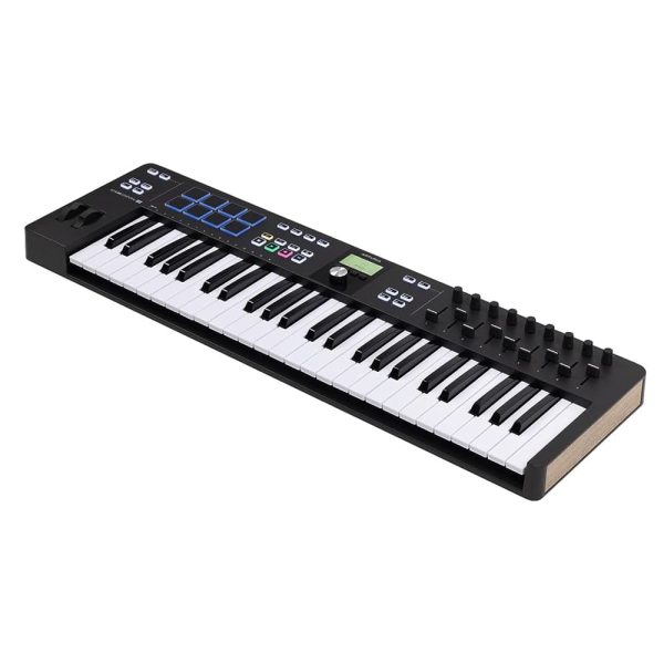 Arturia KeyLab Esseintial 49 MK3 Black Edition Angle