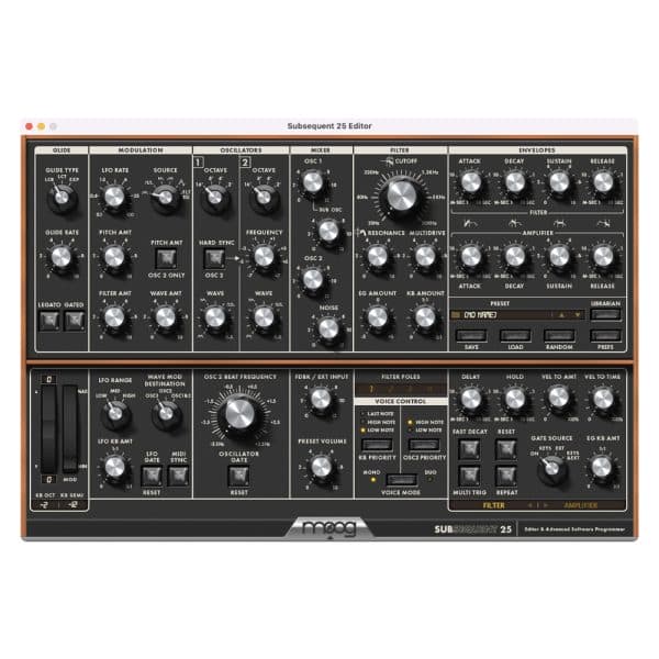 Moog Subsequent 25 Editor Software
