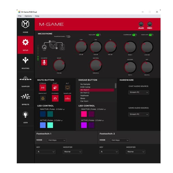 M-Audio M-GAME RGB Dual Mic Setup