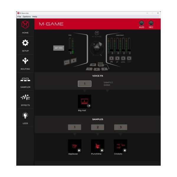 M-Audio M-GAME Solo Control Panel