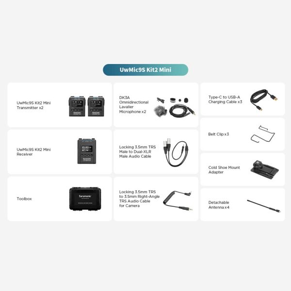 Saramonic Uwmic9s Kit2 Mini Accessories