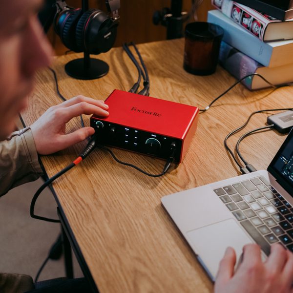 Focusrite Scarlett 4i4 4th Generation In Use