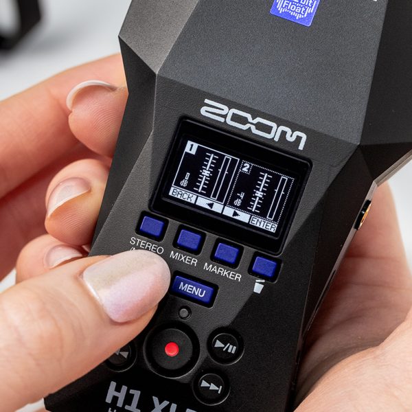 Zoom H1 XLR In Hand