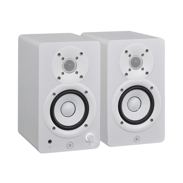 Yamaha HS3 White Pair Angle