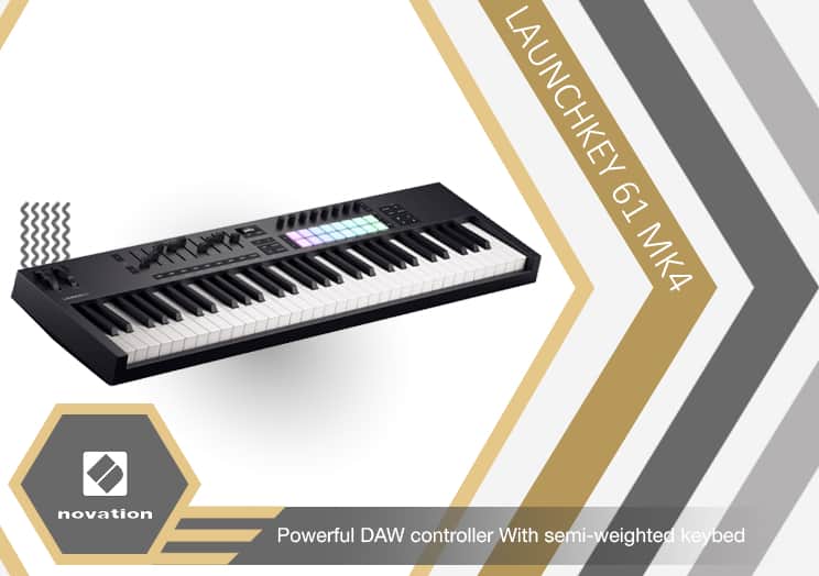 میدی کیبورد کنترلر ۵ اکتاو نوویشن Novation-LaunchKey-61-MK4-Tile