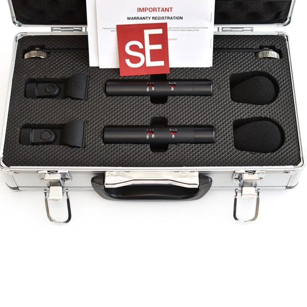 sE-Electronics-sE8-Stereo-Pair-Omni-Hard-Case-Open sE Electronics sE8 Stereo Pair Omni Case Open